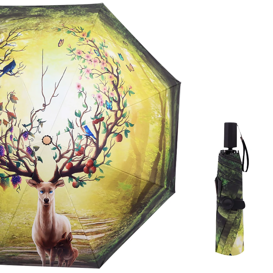 Зонт от дождя женские складные зонты Женский солнечного с милыми животными