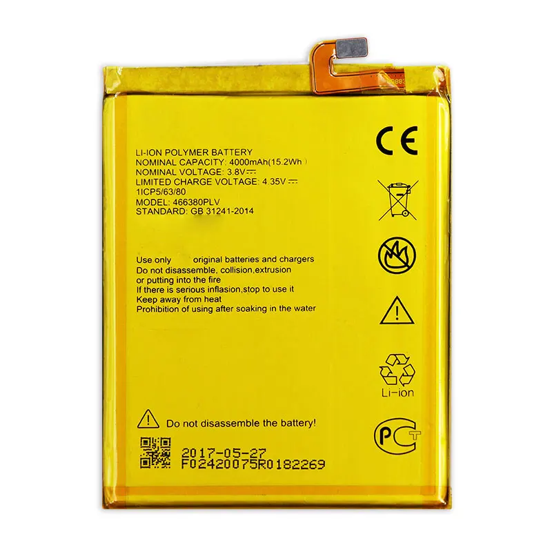Аккумулятор 466380PLV 466380PVL для ZTE BLADE A610 A610C A610T BA610C BA610T аккумулятор 4000 мАч | Мобильные