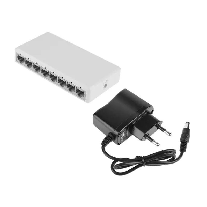 Новое поступление 8 портов гигабитный коммутатор Настольный RJ45 Ethernet 10/100 Мбит/с Lan