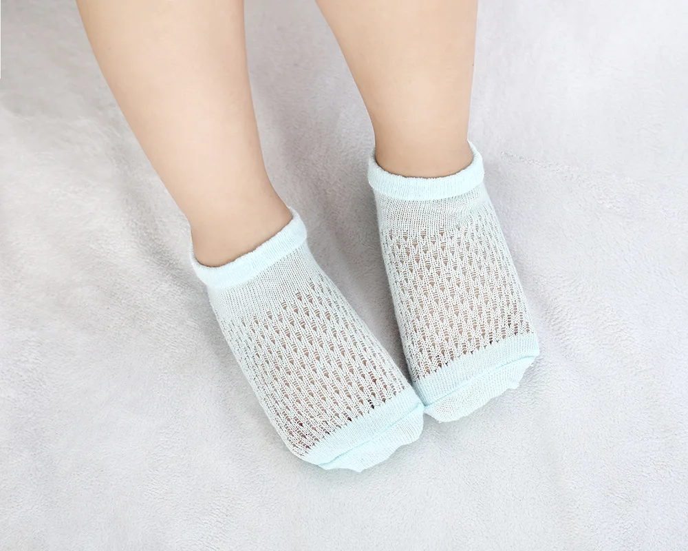 Летний ультратонкий с вентиляцией сетчатые носки для малышей Детские шелковые