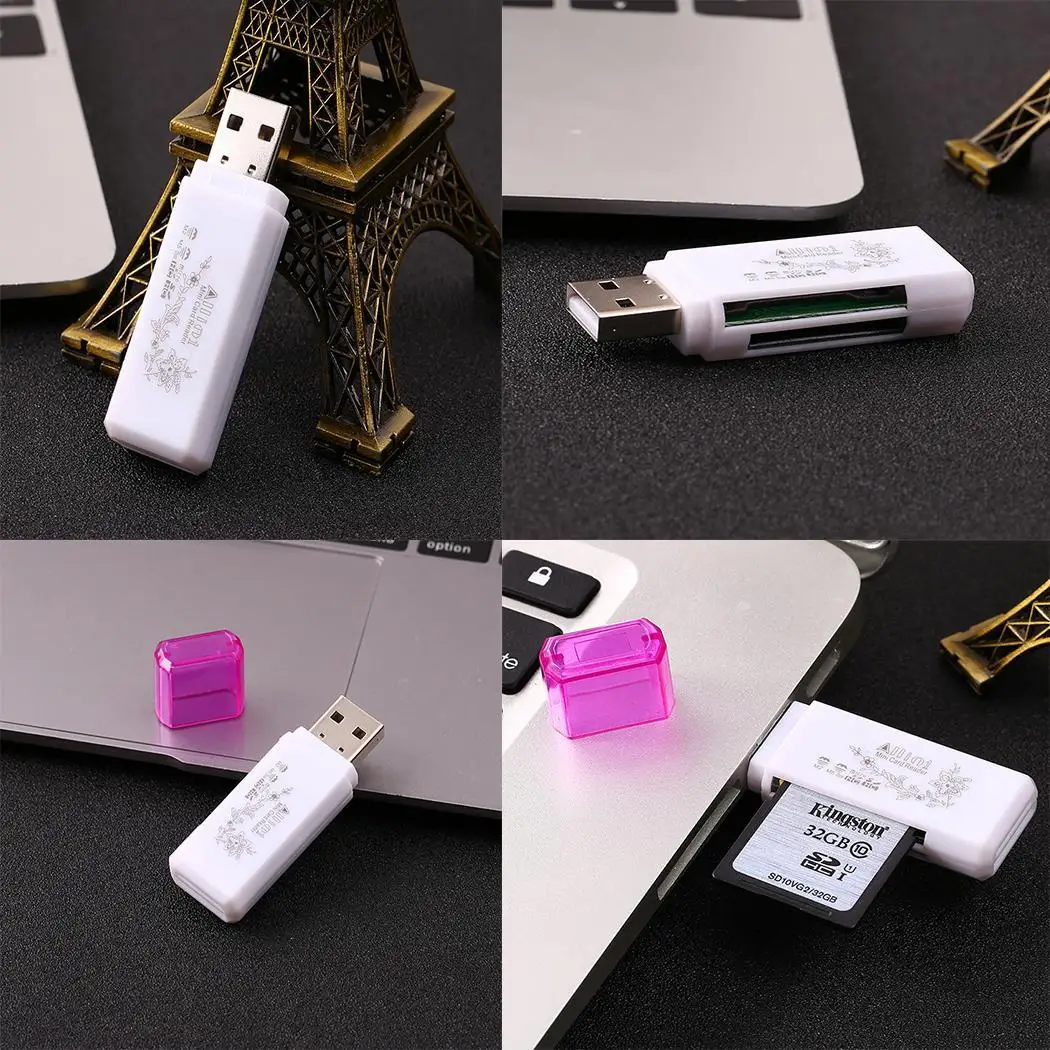 4 в 1 Мульти устройство чтения карт памяти USB2.0 общего назначения SD TF MS внешний