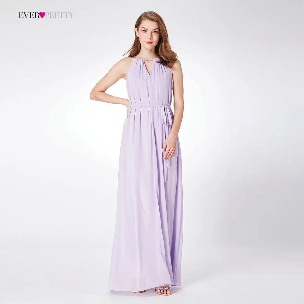 Лавандовое шифоновое платье для подружки невесты Ever Pretty EP07284 Новое поступление