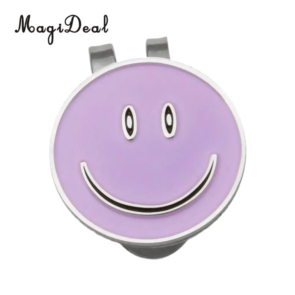Professional Sturdy Smile Face Magnetic Cap Hat Visor Clip Golf Gift Purple Accessories | Спорт и развлечения