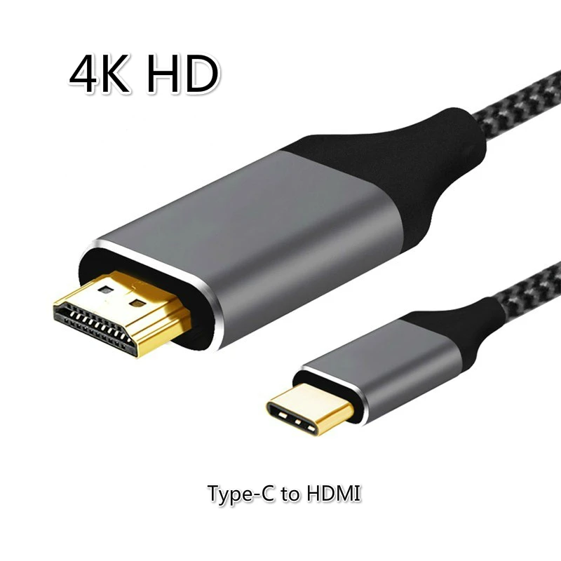 4 K HD 2 m Тип usb C hdmi кабель адаптер для huawei Коврики 20 Macbook Pro 2018 iPad samsung S9 HDMI USB c кабели