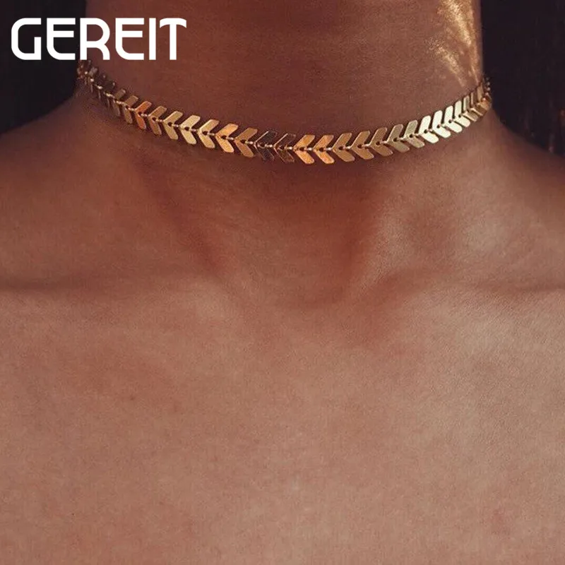 Цепочка с буквенным принтом V цепочка стрелкой в виде рыбьей кости короткое колье