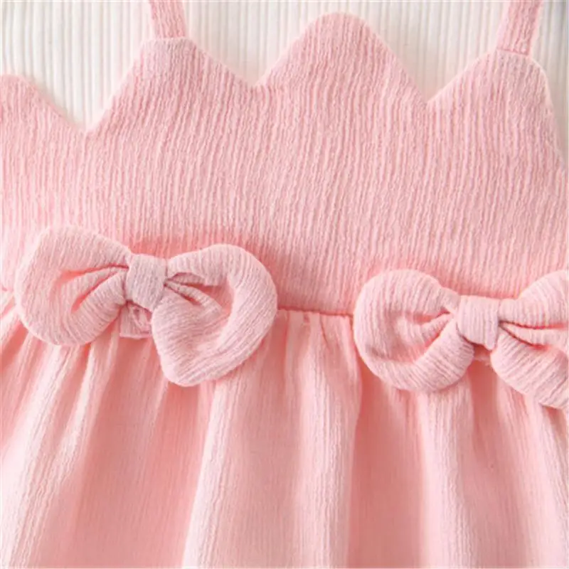 Newborn Baby Kids Girls Long Sleeve Patchwork Princess Dress Little Girl Tutu Bow Dresses Clothes New 0-3T | Детская одежда и