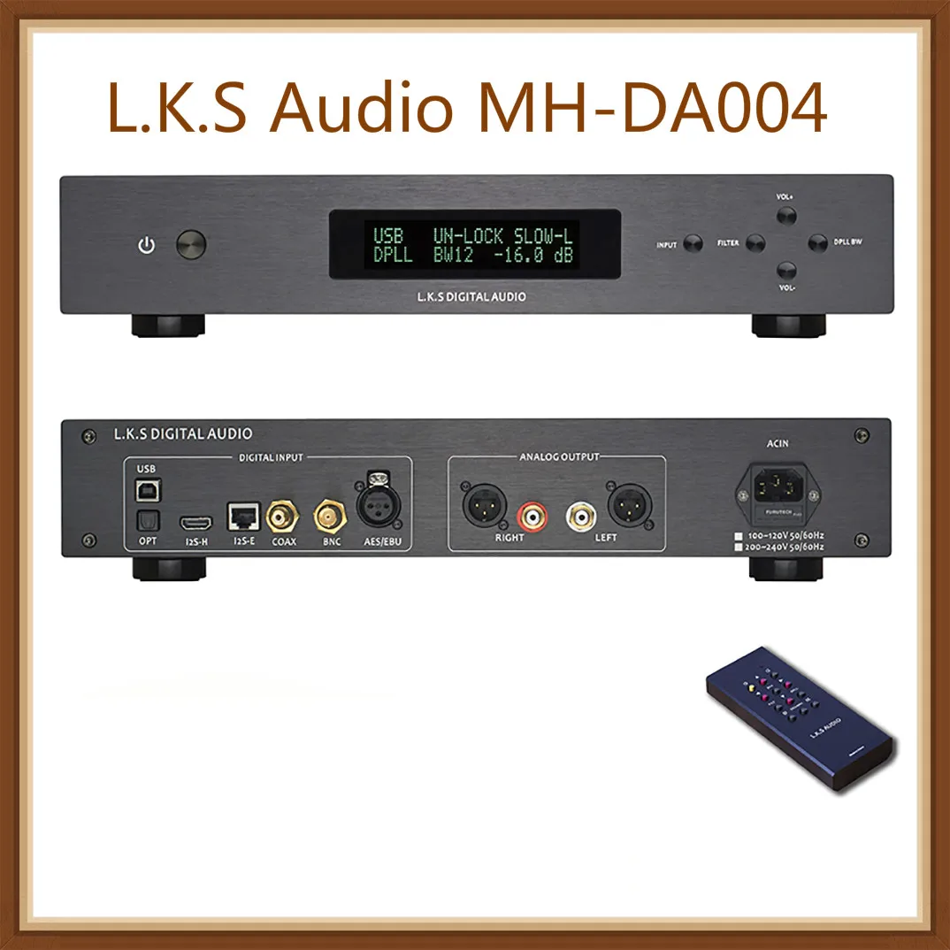L.K.S Audio MH DA004 Dual ES9038pro Flagship DAC DSD вход коаксиальный BNC AES EBU для DoP USB I2S оптический аудио