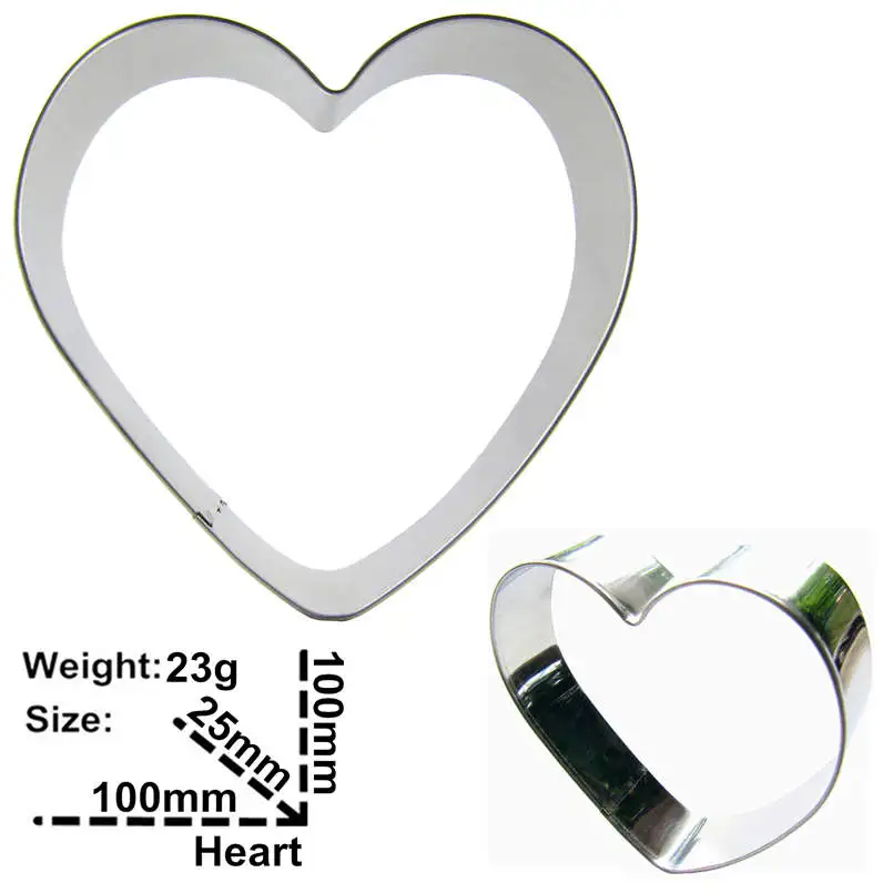 Формы для вырезания бисквитов в форме большого сердца инструменты выпечки