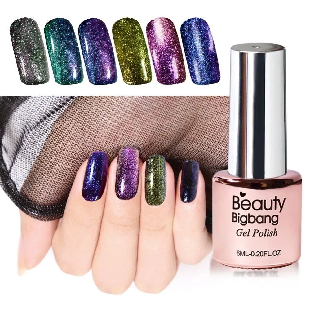 Голографический Гель лак для ногтей Beautybigbang 6 мл|Гель ногтей| |