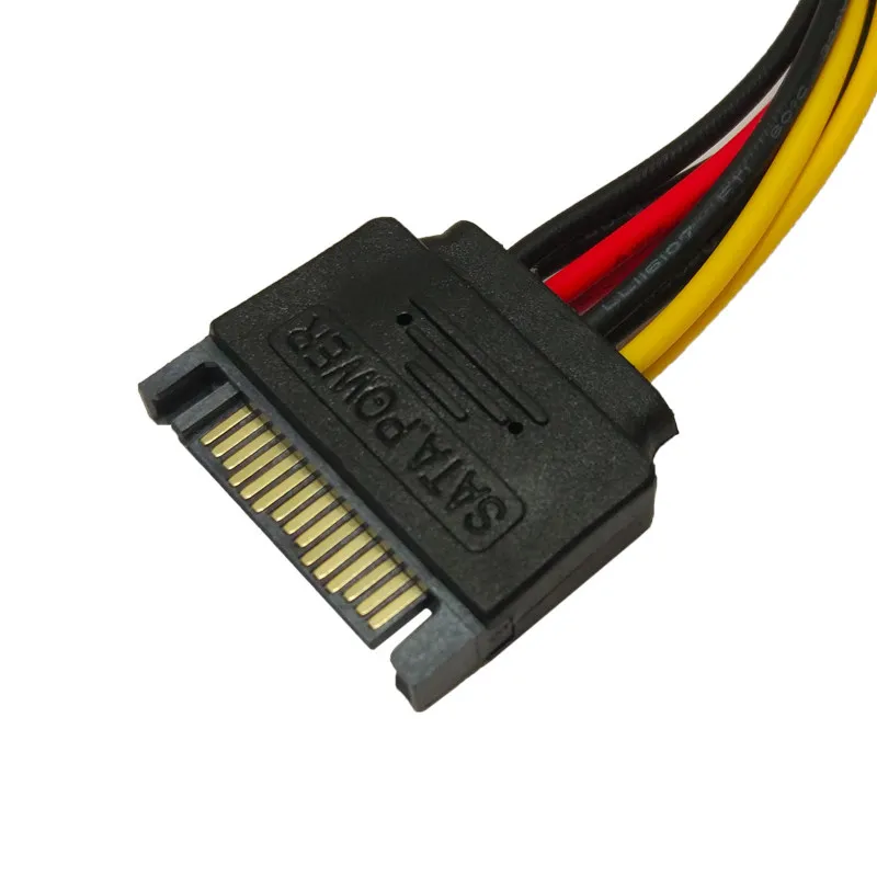 18 см компьютер ATX удлинитель питания 15 Pin SATA папа 2 Женский 4 IDE HDD силовой кабель