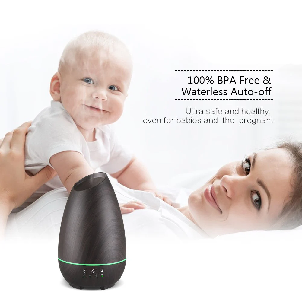 500ml Aromatherapy Essential Oil Diffuser Wood Grain Aroma Diffusers Cool Mist With Press Control Timer Adjustable 7 Colo | Бытовая