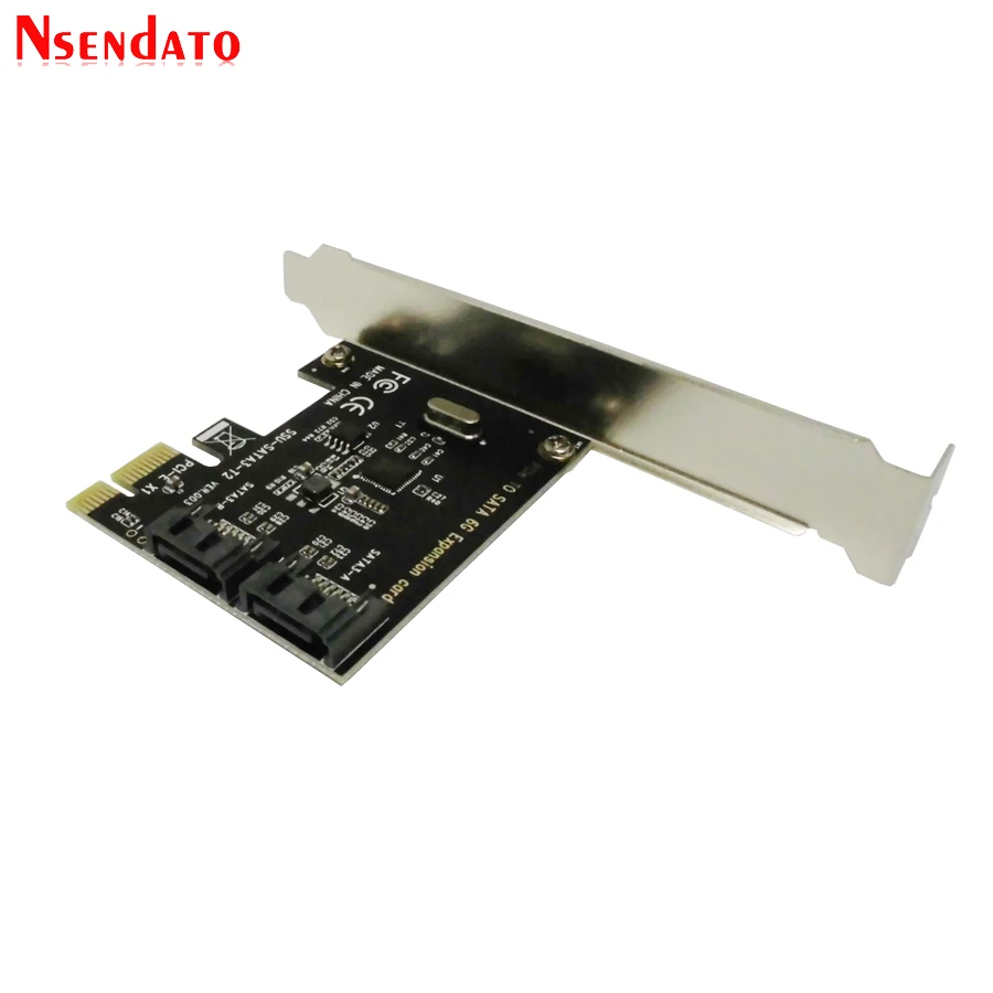 Высокоскоростной PCIe PCI Express на 6G SATA3.0 2 порта SATA III контроллер плата расширения