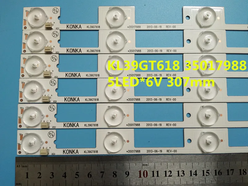 50 шт./лот светодиодный Подсветка лампа полосы для 39 дюймов ТВ KL39GT618 35017988 35017990 5 s * 6V