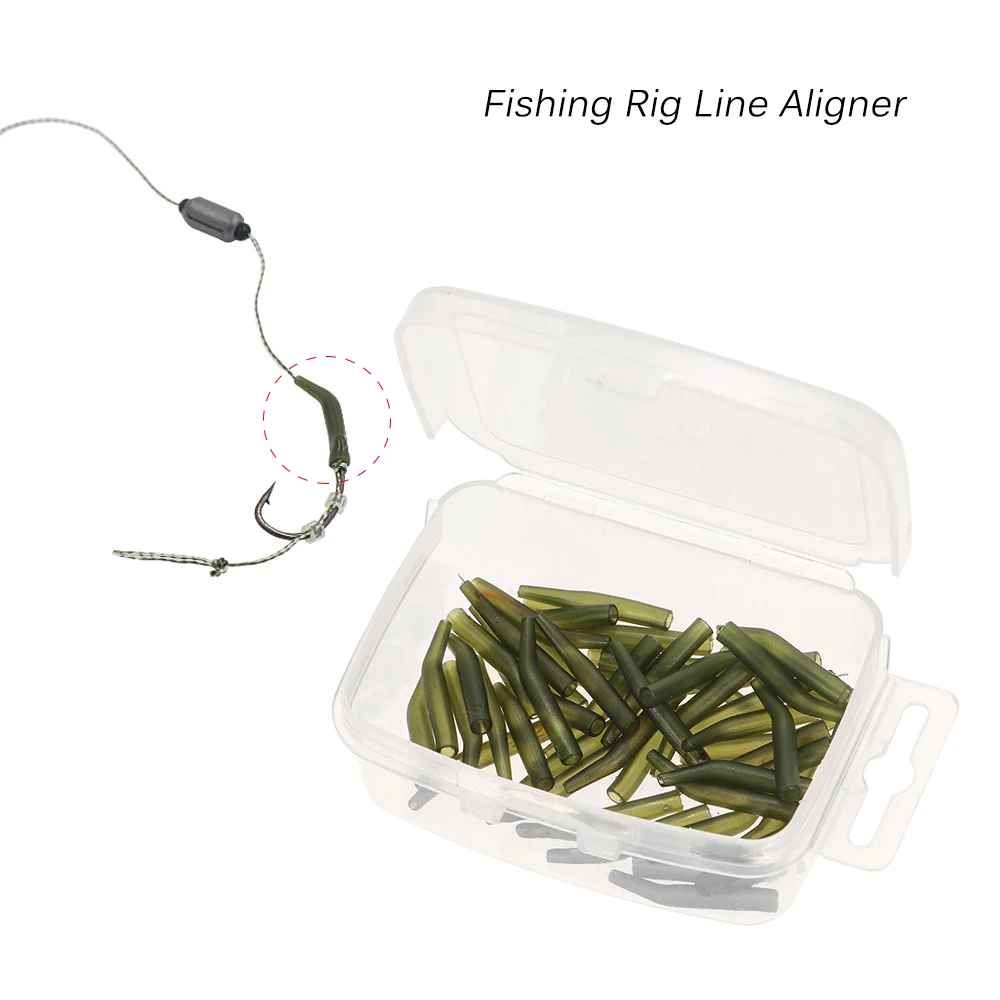 50 шт. Карп рукав для рыболовного крючка волос Rig выравниватель линии рукава