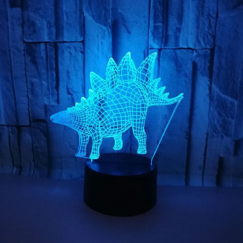 YIMIA новинка подарок USB 7 цветов Изменение динозавра светодиодный ночник 3D