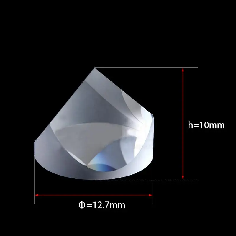 

Optical Glass Pyramid Prism K9 12.7mmx10mm Physics Refractor Light Spectrum Optics