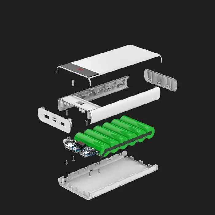 PISEN настоящий внешний аккумулятор 20000 мАч Type C MIcro USB LCD Внешний для мобильного