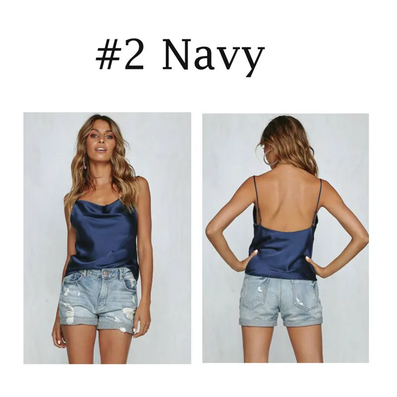 Летняя женская шелковая сатиновая блузка повседневный мягкий однотонный жилет