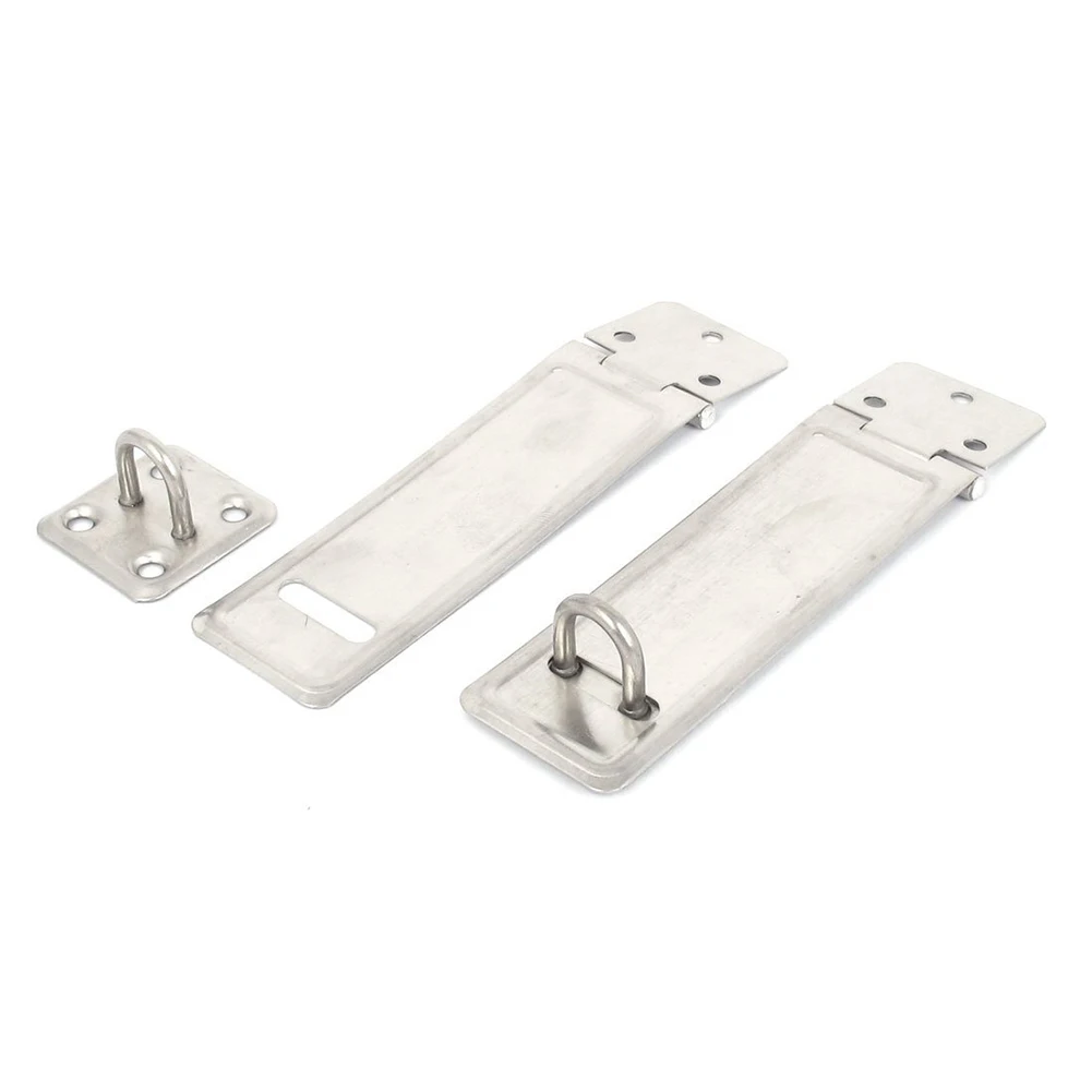 2 pcs Stainless Steel Toggle Latch Catch Hasp Becher board Cabinet Safety Prehylock Door Lock Haspe Staple Set | Обустройство дома