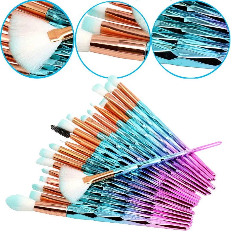 SinSo 10/20PCS Unicorn Makeup Brushes Tools Set Professional Make Up Kabuki Powder Blush Eye shadow Lip Brush Kit | Красота и