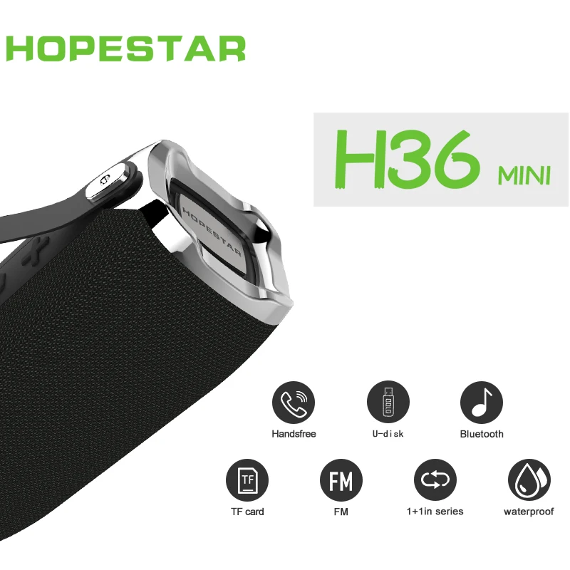 HOPESTAR H36 Мини Bluetooth динамик открытый портативный водонепроницаемый беспроводной