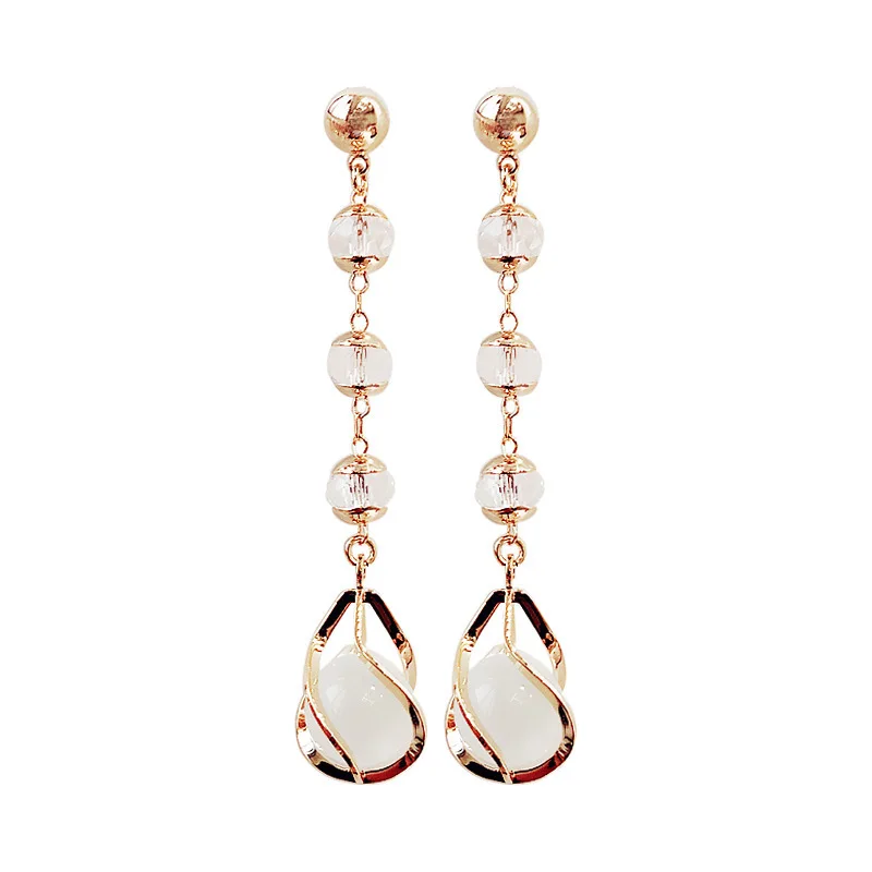 Серьги в виде кошачьих глаз компактные серьги ста рук длинные