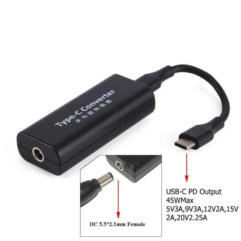 45 Вт Зарядное устройство для ноутбука Type-C конвертер PD выходное быстрой зарядки