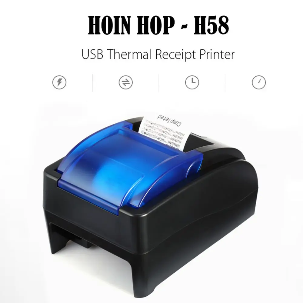 HOIN HOP-H58 Bluetooth термопринтер кассовый чековый станок для Epson ESC/POS инструмент печати