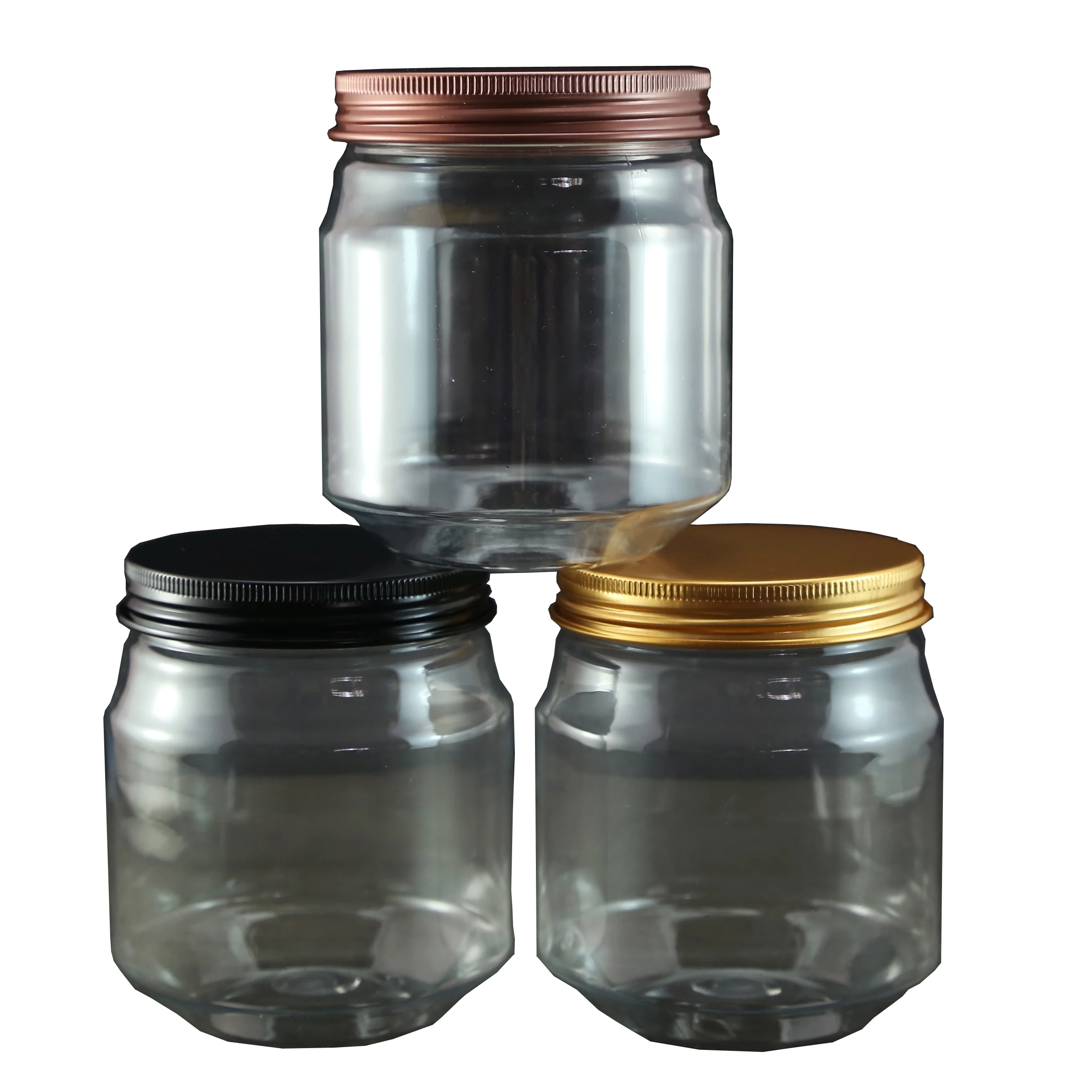 30pcs/lot 81*91mm 300g Clear Plastic  ball jars wide mouth  PET Packaging Pot ball canning jar 300ml 10oz food can containers