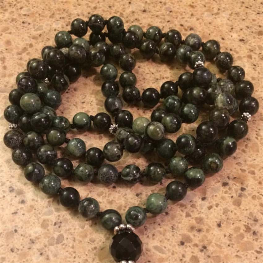 8 мм ожерелье с узлом необычная натуральная энергия mala Bless цепь браслет ручной