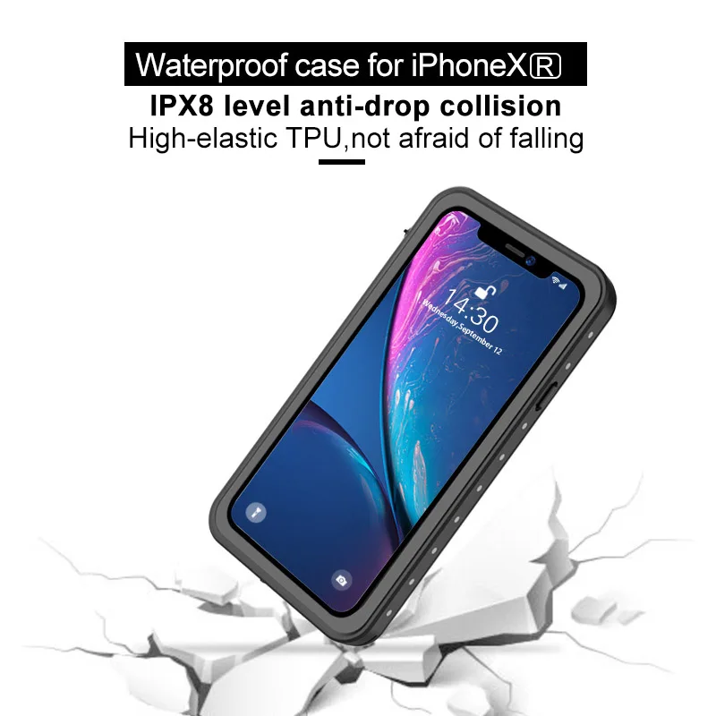 100% водонепроницаемый чехол для iPhone X XS MAX XR 7 8 Plus противоударный пылезащитный 8plus
