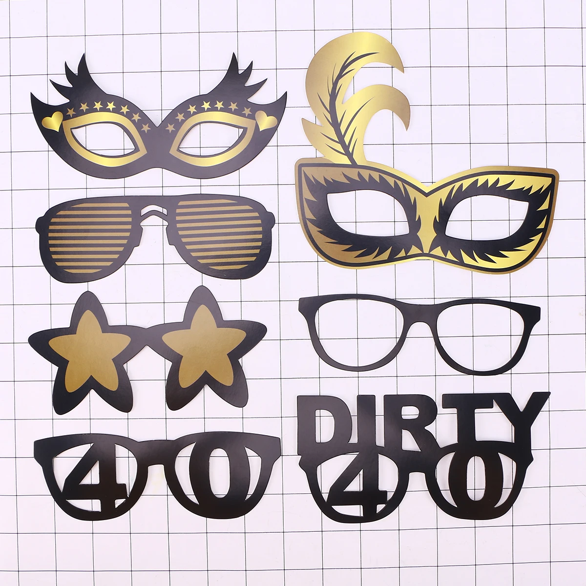 

35pcs Creative Decor Funny Beautiful Prop Birthday Prop Set Photo Prop for Festival Birthday Party