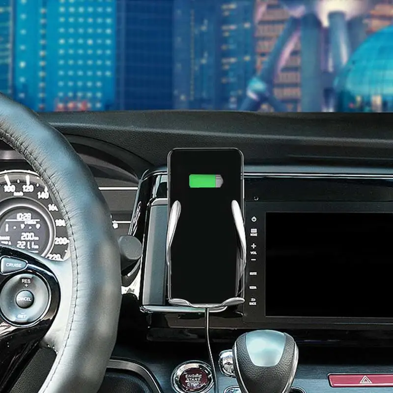 

Useful Automatic Clamping Wireless Fast Car Charger Mount Holder With Charging Wireless Reciever For iPhone xiaomi mi 9 Type-C