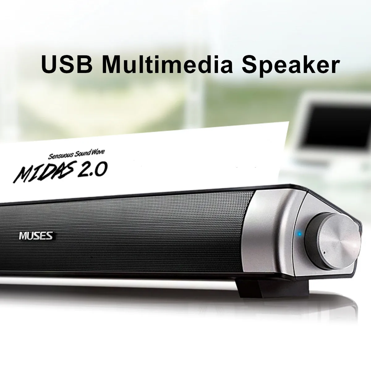 Проводная звуковая панель динамик HIFI бас стерео с USB AUX микрофон для компьютера ПК