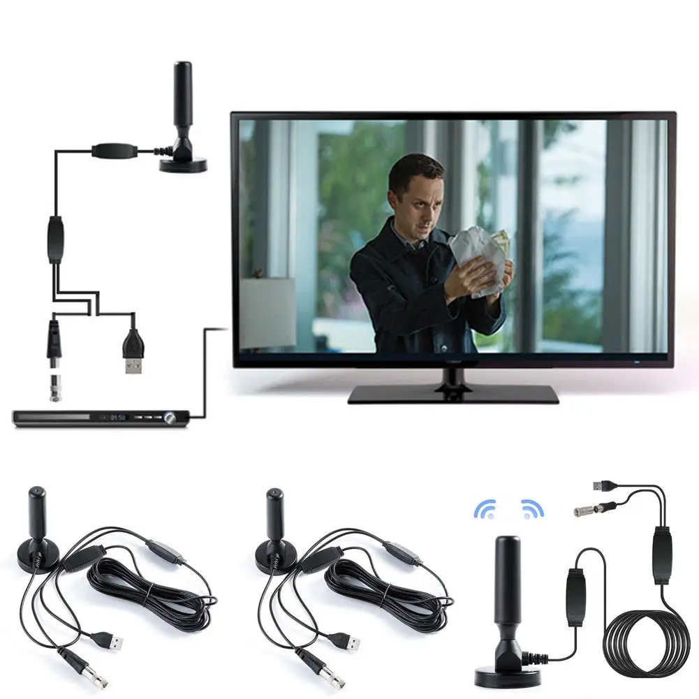 Горячая Распродажа 2019 цифровая HD TV комнатная Бесплатная антенна с ТВ антенной