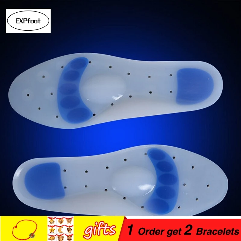 Стельки Медицинские силиконовые для снятия боли в пятке унисекс|foot insoles|shock