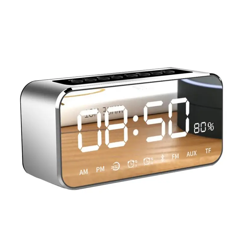 Беспроводной Bluetooth Динамик Зеркало самолет часы шумоподавление Аудио Телефон