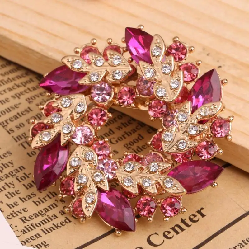 Flattering Lady Crystal Brooch Breastpin Ornaments Clamp Accessory | Украшения и аксессуары
