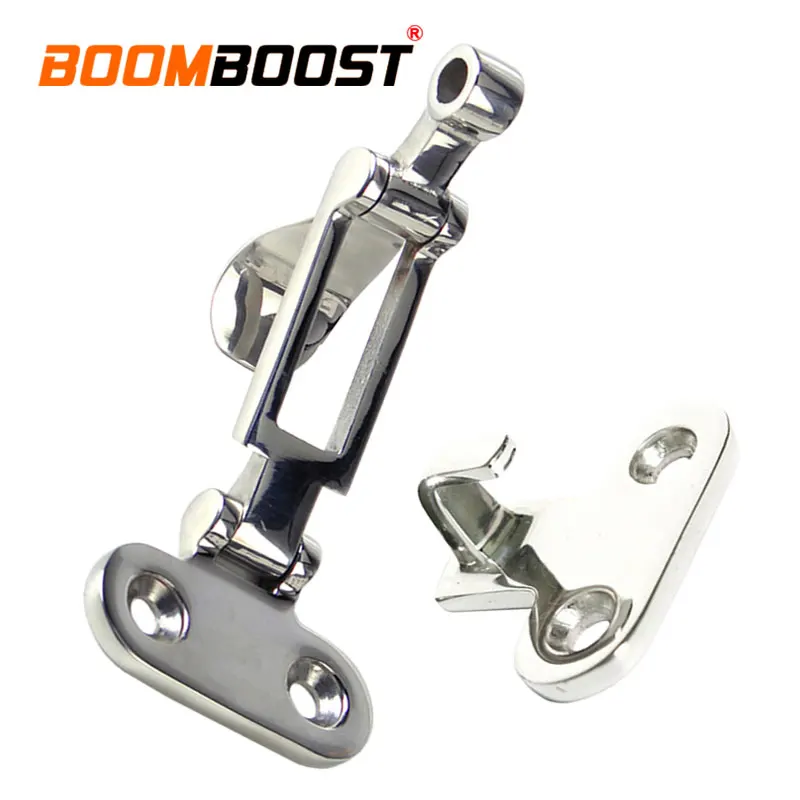 

1 Set Stainless Steel Fastener Clamp For Boat Marine Hatch Silver Hinge Locker Buckle Anti-Rattle Latch Hardware