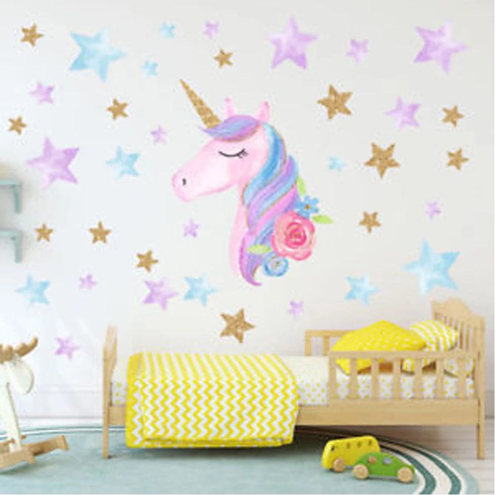 Фантазия Единорог звезды или стикер на стену в форме сердца виниловая наклейка
