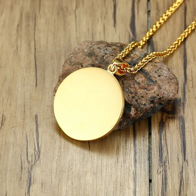 

Vnox Black Clear CZ Stones Bagua Yingyang Pendant Gold Tone Stainless Steel Necklaces for Men Collier with 24" Wheat Chain