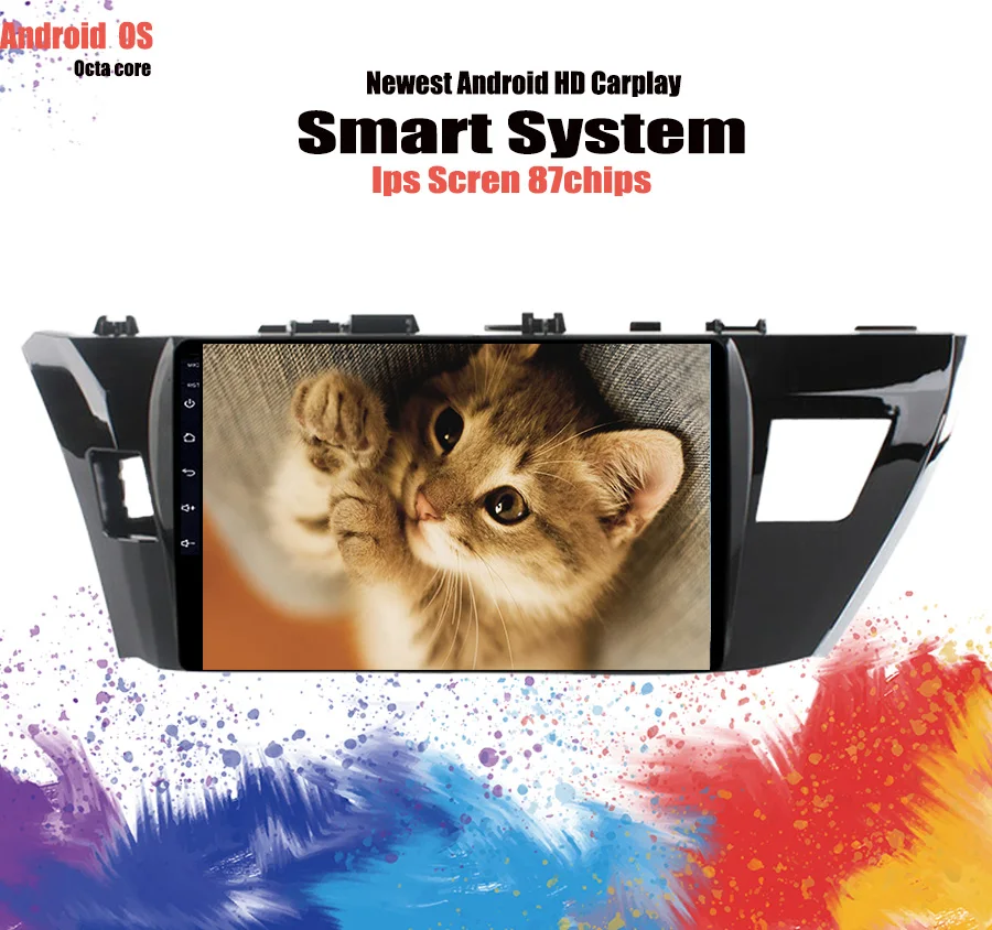 Android 10 0 RAM 6GB 2 Din Автомобильный мультимедийный плеер для Toyota Corolla 2013 2014 2015 2016 DVD
