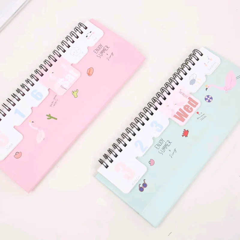 Новый 2019 Единорог стол календарь Kawaii клубника офис настольный чтобы сделать
