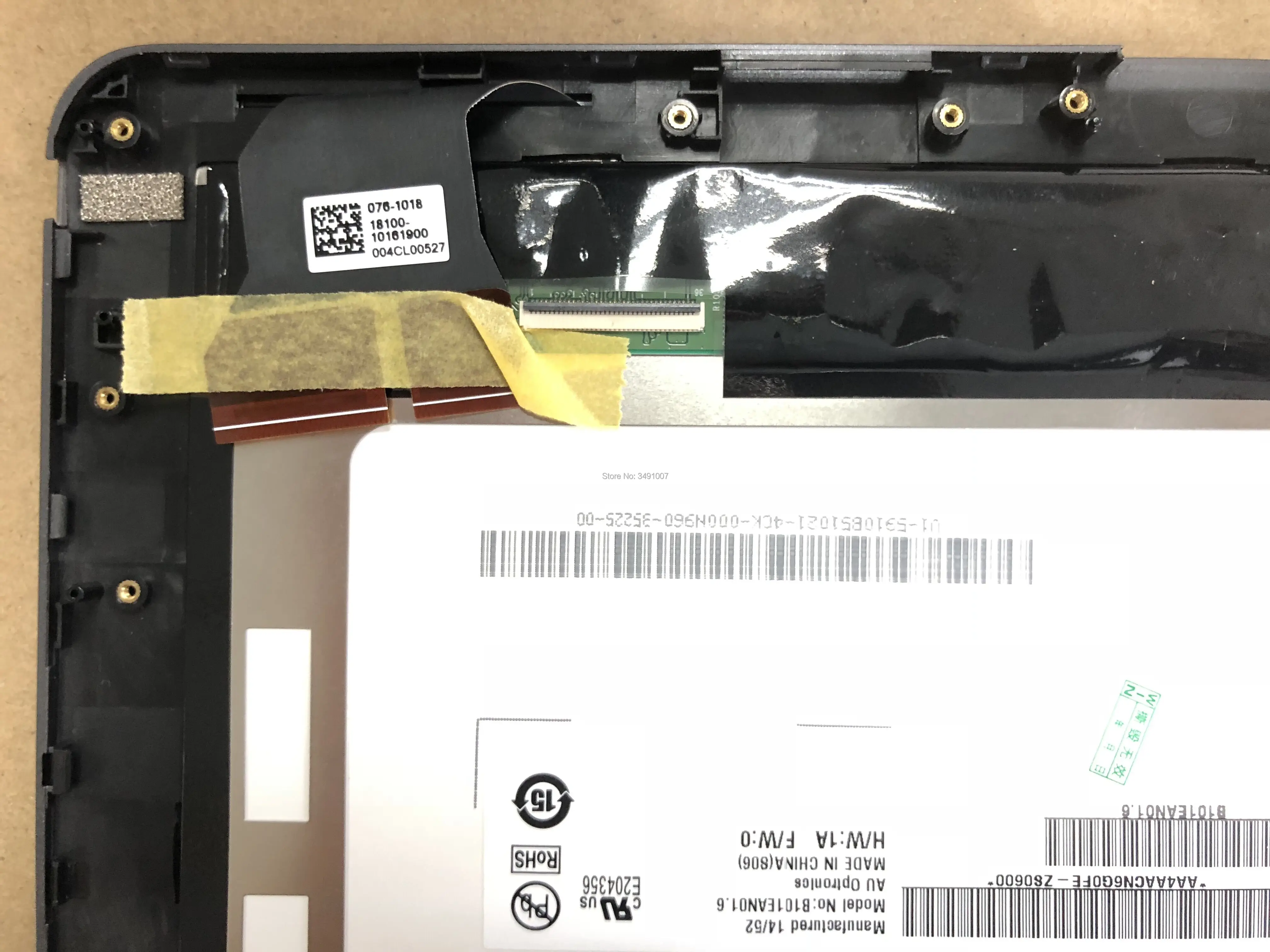 For ASUS Tranformer Pad TF103CE Tablet 076-1018 Touch Screen Digitizer Assembly LCD LED B101EAN01.6 with BLACK Frame | Компьютеры и