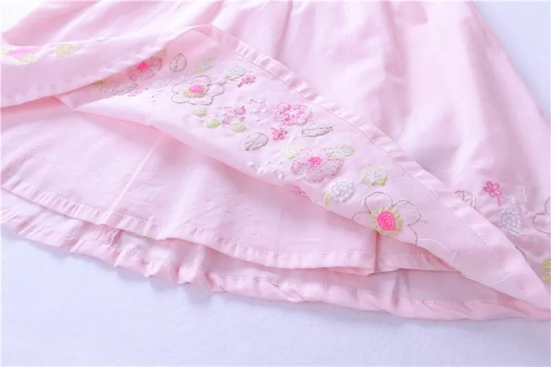 Платье детское летнее с вышивкой и цветами х/б | Детская одежда обувь