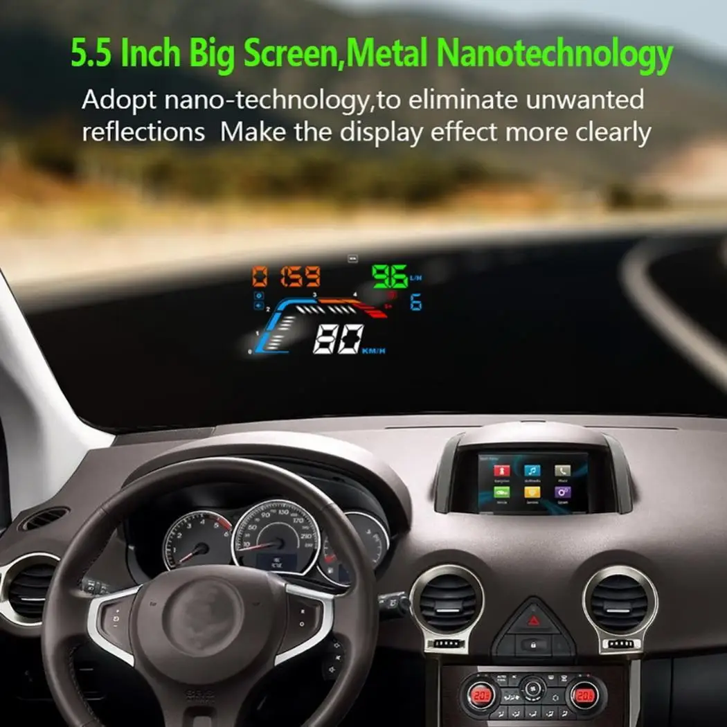 Q700 5 дюймов OBD HUD Автомобильный дисплей лобовое стекло проектор бортовой