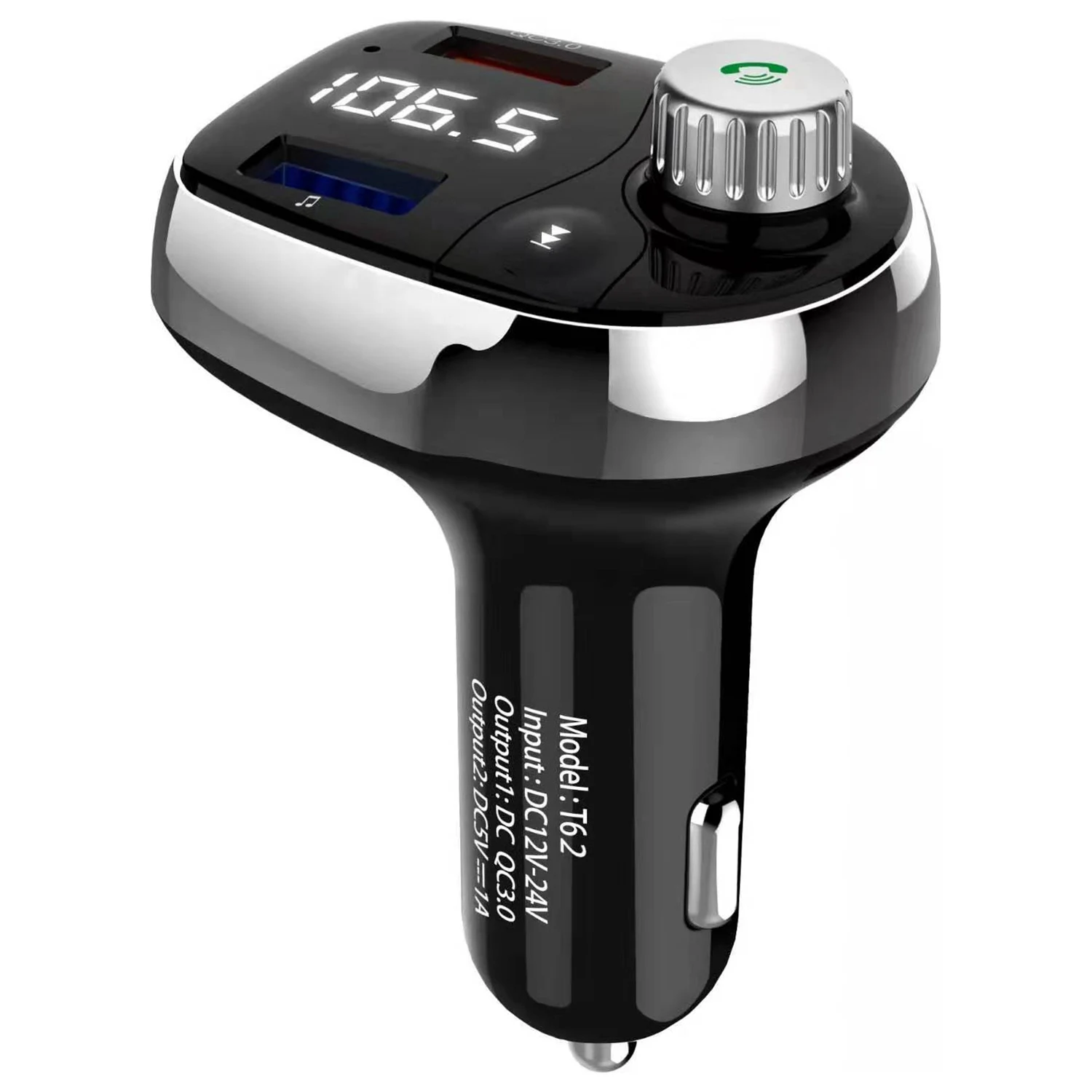 5V/3A A2Dp Fm Transmitter Mp3 Player Lcd Display Car Dual Usb Charger Adapter Bluetooth Hands-Free Calls Support Tf Card | Автомобили и