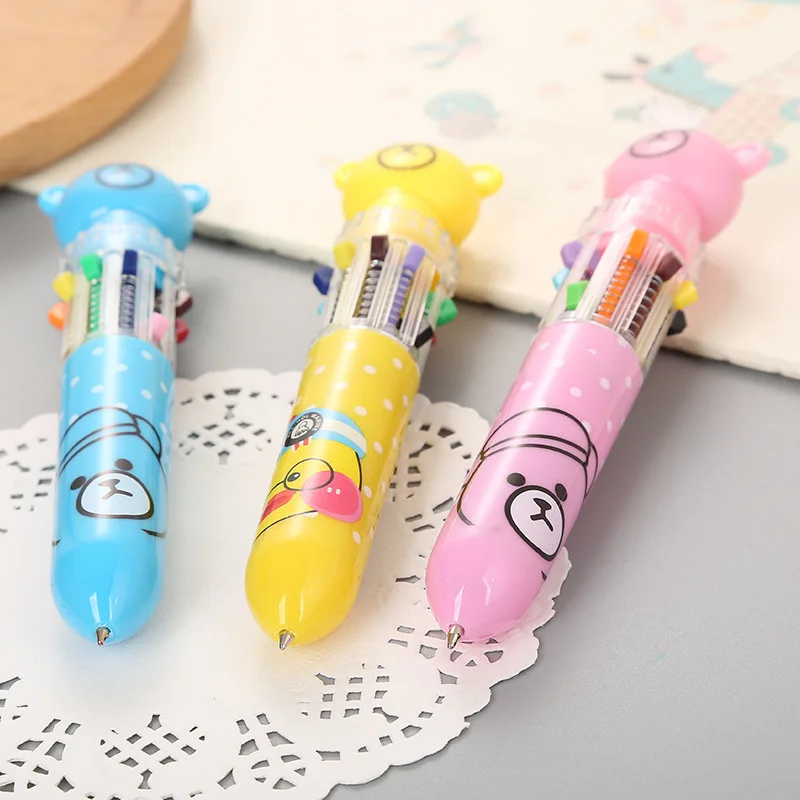 8 цветов/Шариковая ручка оригинальность Kawaii мультфильм может Нажмите