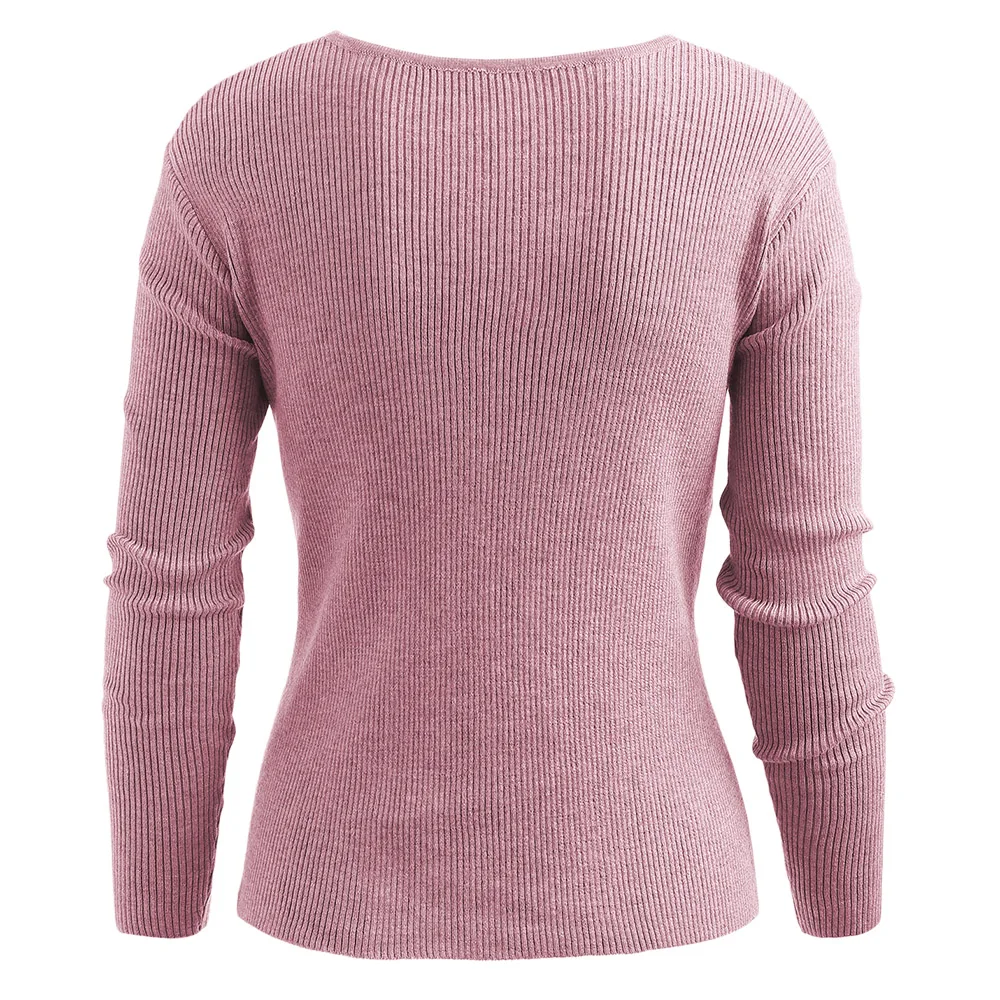 Warm Women Sweater V Neck Autumn Winter Knitted Femme Pull High Elasticity Soft Female Pullovers Casual Top Basic Jumper | Водолазки