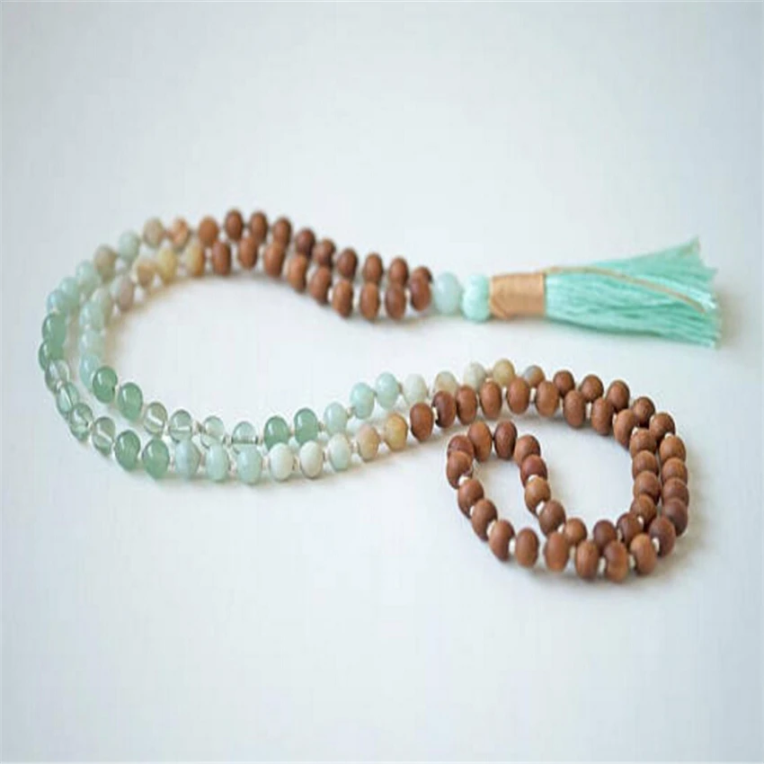 6MM Sandalwood Seven chakra colors Necklace Tassels Wrist Wristband energy Bless MONK Meditation Buddhism Lucky Chakas | Украшения и